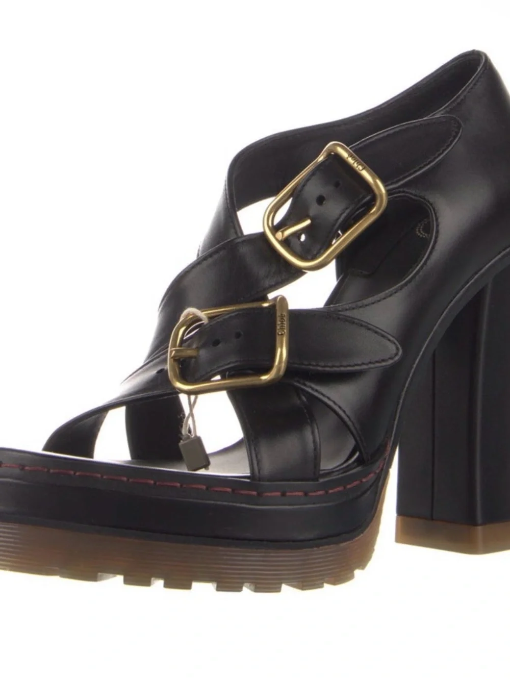 CHLOE Strappy Leather Heal Sandals $911